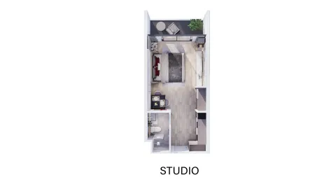 Studio, 36,0 м²