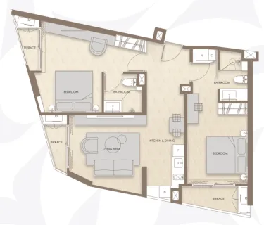 2 bedroom, 72,0 м²