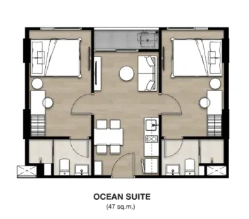 2 bedroom, 47,0 м²