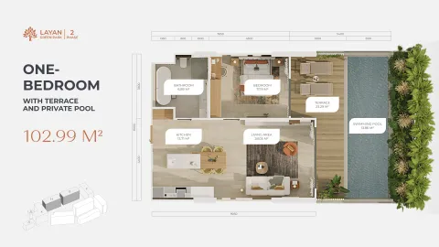 1 bedroom, 72,0 м²