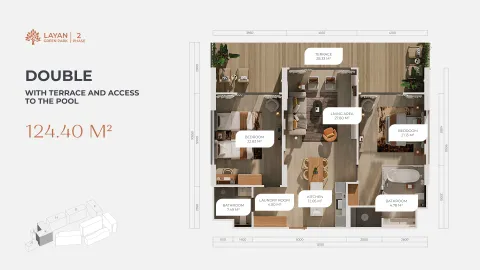 2 bedroom, 133,0 м²