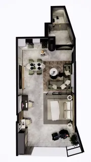 1 bedroom, 34,0 м²