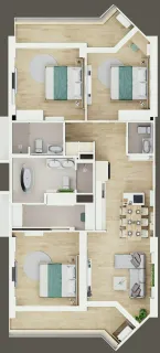 3 bedroom, 135,0 м²