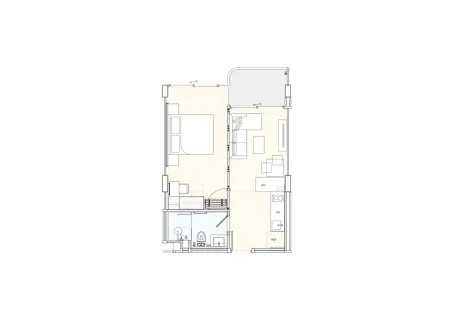 1 bedroom, 44,0 м²