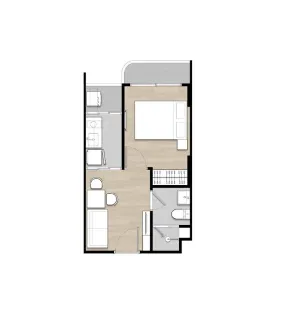 1 bedroom, 28,0 м²
