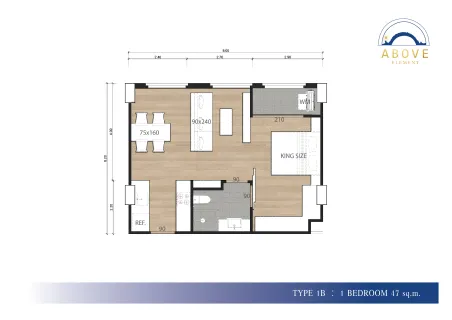 1 bedroom, 47,0 м²