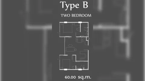 2 bedroom, 60,0 м²