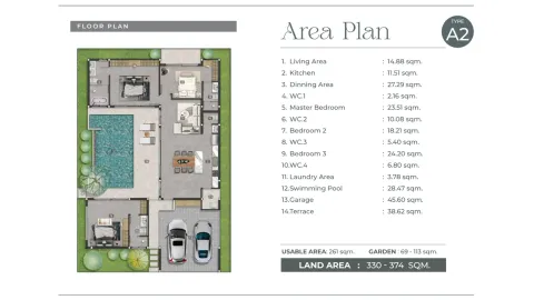 3 bedroom, 261,0 м²