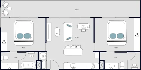 2 bedroom, 112,0 м²