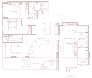 3 bedroom, 165,0 м²