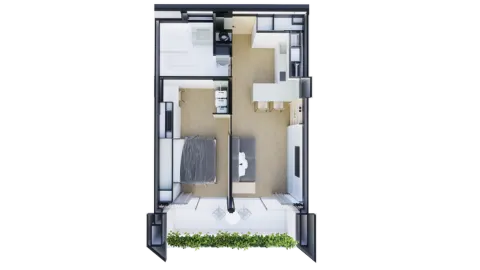 1 bedroom, 54,0 м²