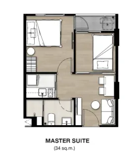 1 bedroom, 27,0 м²