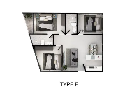 3 bedroom, 70,0 м²